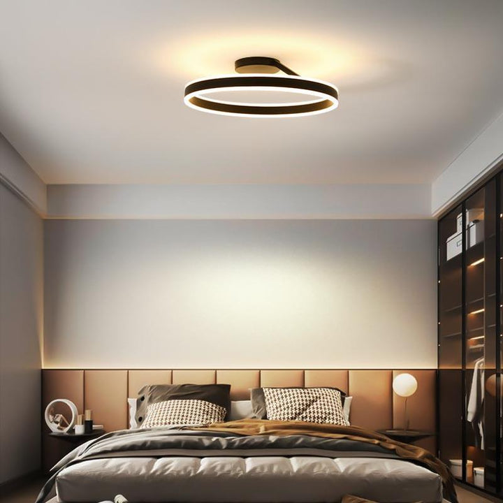 BowLift | RadiantGlimmer Ceiling Light - Luxurious golden LED lighting with metal elements