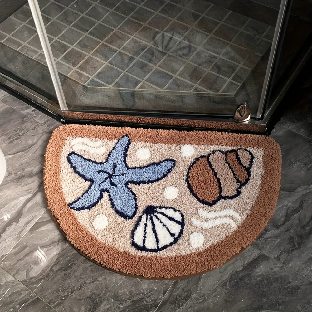BowLift | Fluffy Semicircle Non-Slip Bath Mat