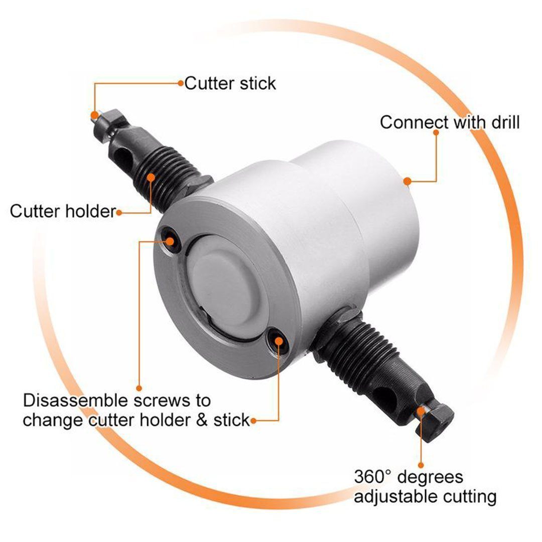 BowLift | Nibbler Cutter Drill Attachment Double Head Metal Sheet