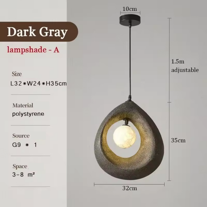 BowLift | Japanese Wabi Sabi Pendant Lamp with Minimalist Design