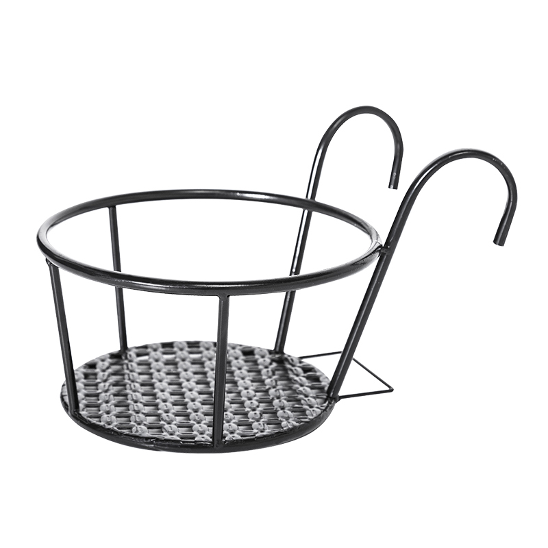 BowLift | Hanging Plant Basket made of Metal – Balcony Planter Pot with Hook for Garden and Terrace