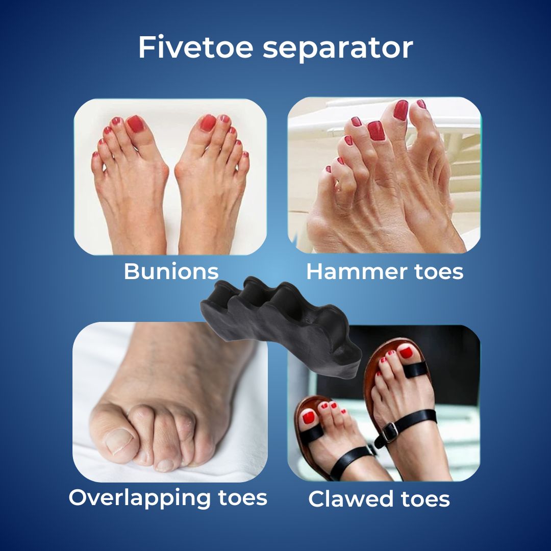 FlexAlign Toe Spacer | Toe Realignment and Pain Relief – Ideal for Bunions - Overlapping Toes - and Foot Comfort Bowlift