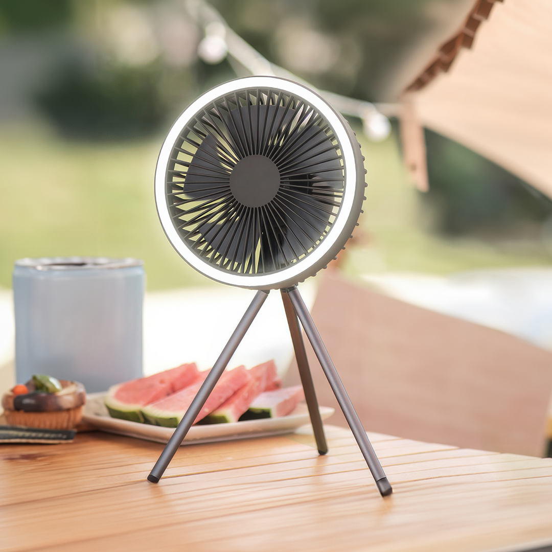 BowLift | Portable Rechargeable Fan with LED and Built in Power Bank
