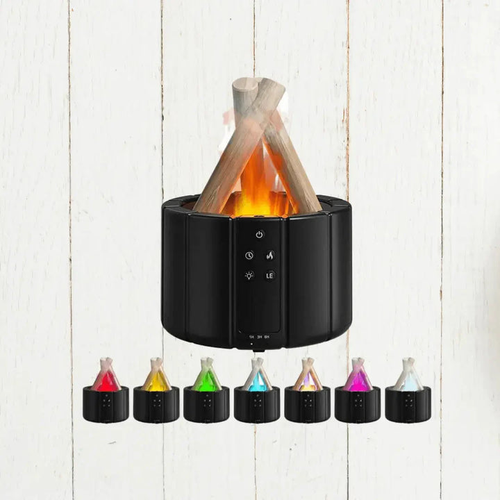 BowLift | Flame Air Humidifier with LED – Ultrasonic Diffuser & Aromatherapy with Fireplace Effect