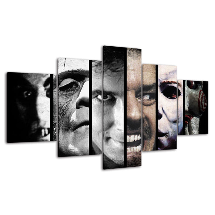 Horror Movies Characters - Canvas Wall Art Painting | Bowlift