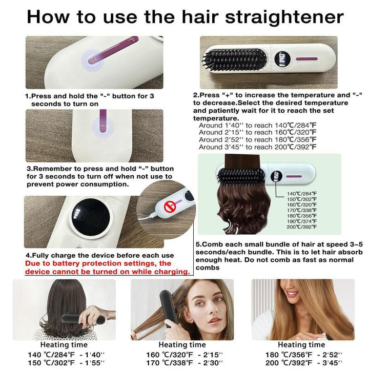 BowLift | Portable Cordless Straightener Brush