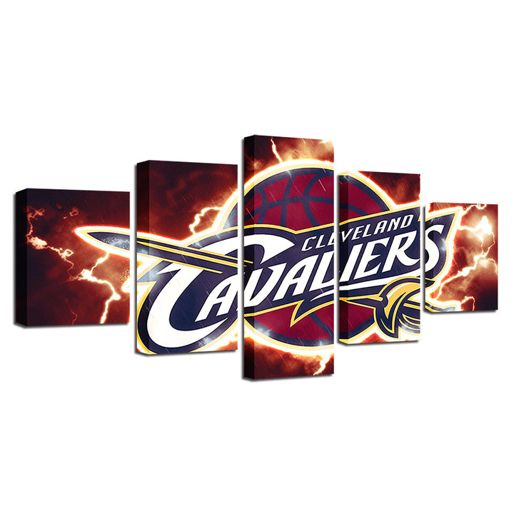 Cleveland Cavaliers 5 Piece - Canvas Wall Art Painting | Bowlift
