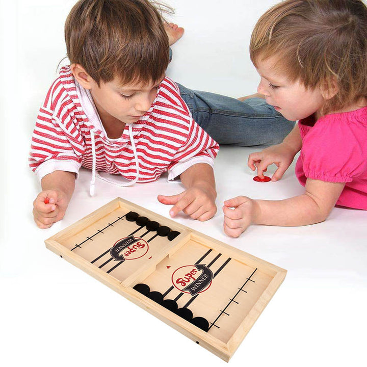 BowLift | – Reversible Sling Puck Board Game Double-Sided for Family