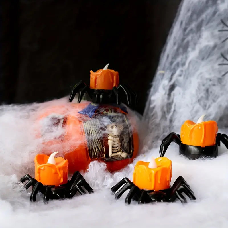 BowLift | ️Halloween Spider Tealights Spooky Electric Flickering Artificial Candles