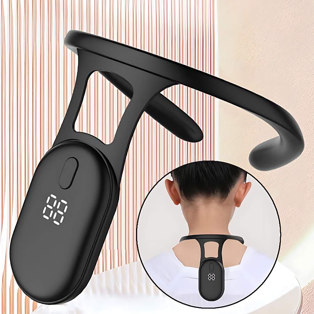 PosturePlus Neck and Back Posture Corrector | Real-Time Feedback - Neck Support and Spine Alignment Bowlift