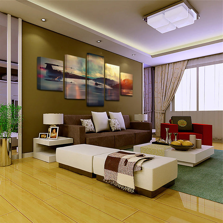 Colorful Flight 5 Piece - Canvas Wall Art Painting | Bowlift