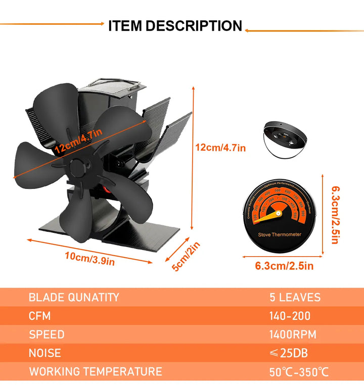 BowLift | Best Wood Burner Stove Fan for Log Burning Fire Stove