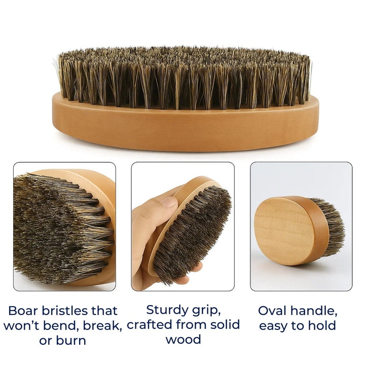 Easy Lather & Frizz Control – Soft Bristles – Skin-Friendly Grooming – Perfect Daily Beard Care for Men Bowlift