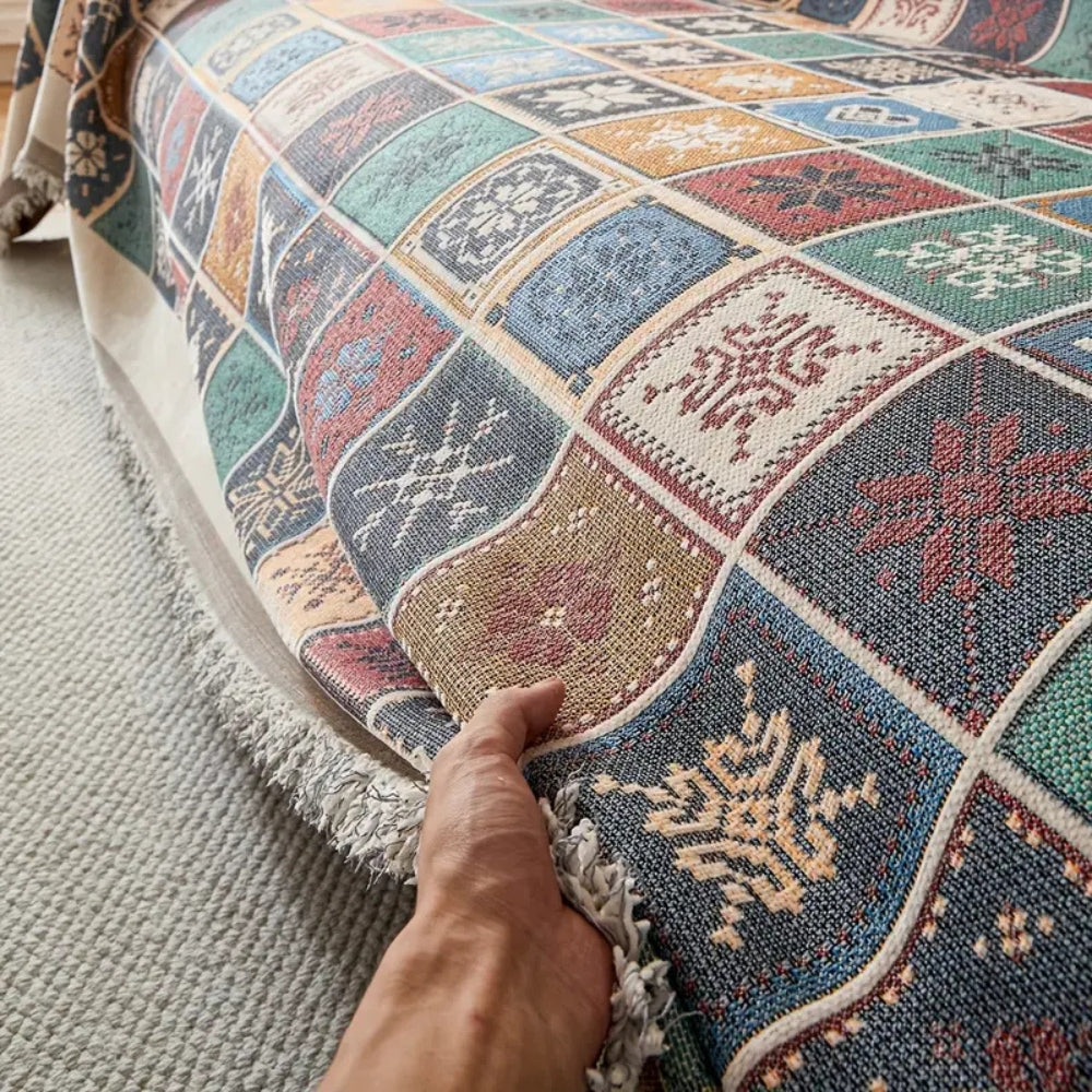 BowLift | Geneva Boho Knitted Sofa Cover