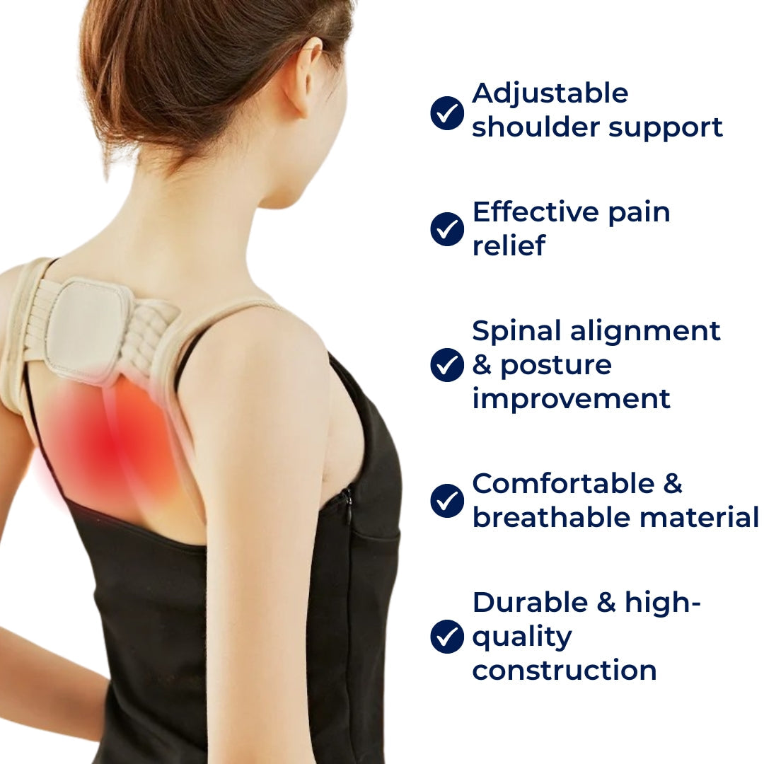 Adjustable Shoulder Support – Pain Relief – Spine Alignment – Back Support Bowlift