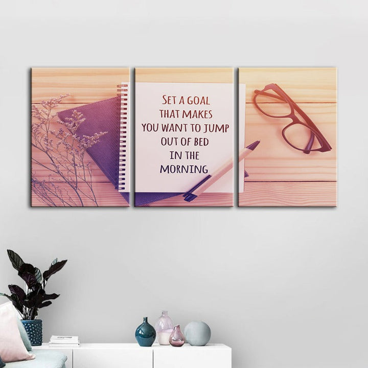 Inspirational Art-Canvas Wall Art Painting 3 Pieces | Bowlift