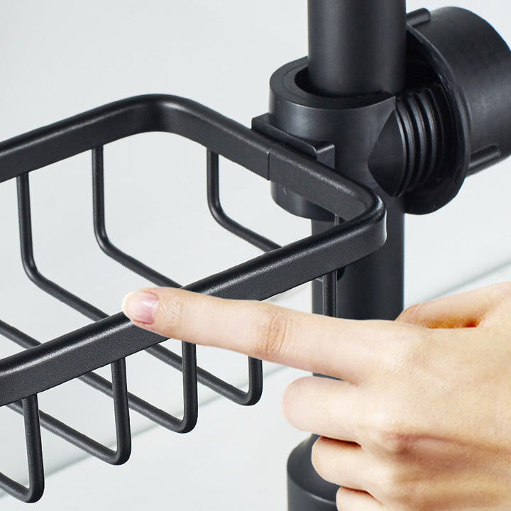 BowLift | Shower holder for Shampoo & Soap – Stainless Aluminium – Silver or Black – No Drilling
