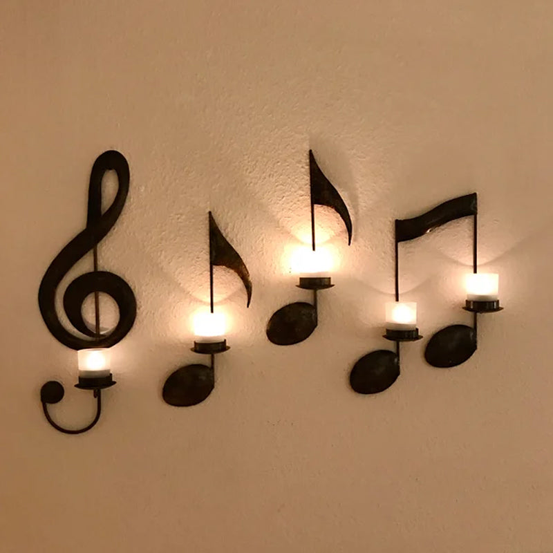 BowLift | Black Music Note Wall Sconce