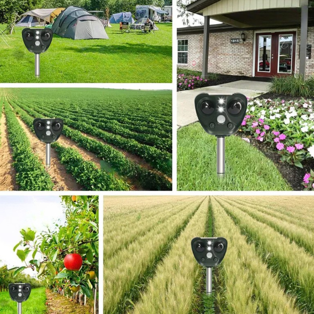 BowLift | Repeller Solar Ultrasonic Bird Repeller Outdoor Waterproof Yard