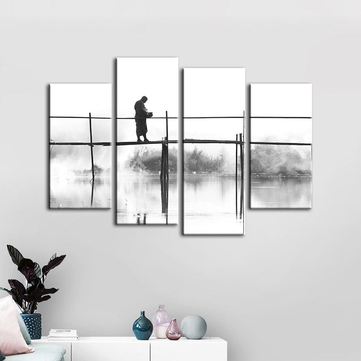 Bridge Walking 4 Piece - Canvas Wall Art Painting | Bowlift