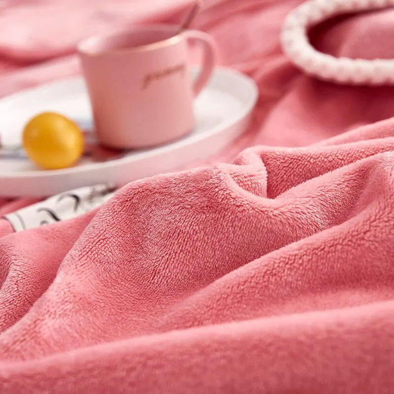 BowLift | Pink Flannel Fleece Blanket - BlushCozy