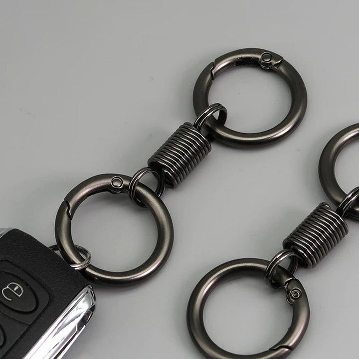 BowLift | Nordic Retro Spring Double Ring Keychain