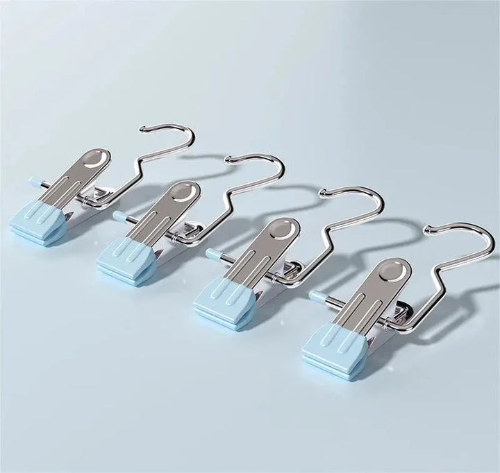 BowLift | 5+5 | Stainless Steel Space-Saving Clothespins with Swivel Hook