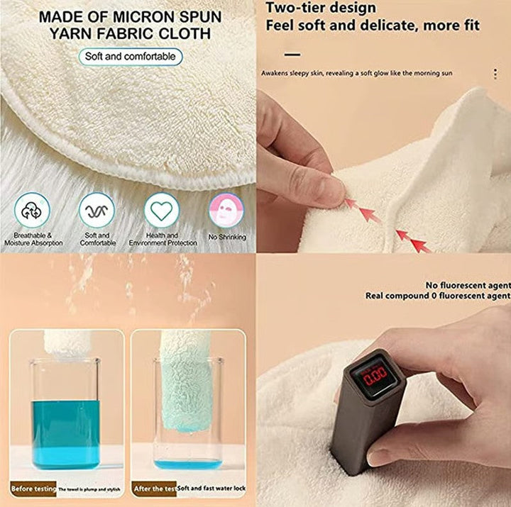 Moisturizing facial towel made of coral velours | Bowlift