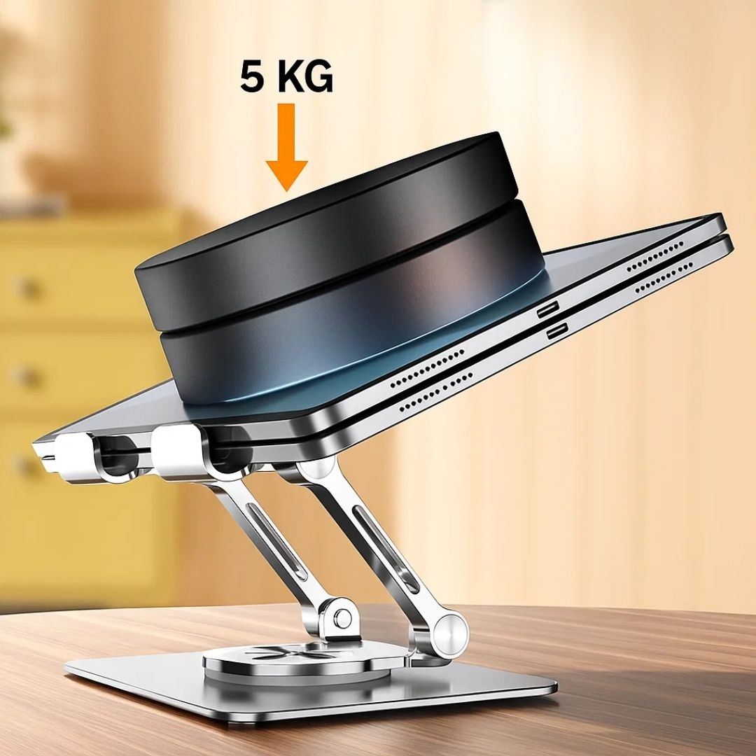 DeskEase | Adjustable Tablet Stand – Ergonomic Comfort – Foldable Anti‑Slip Design – Ideal for Work, Study, Travel & Video Calls Bowlift
