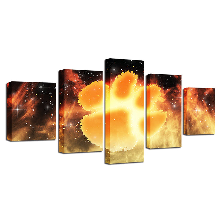 Clemson Tigers 5 Piece - Canvas Wall Art Painting | Bowlift