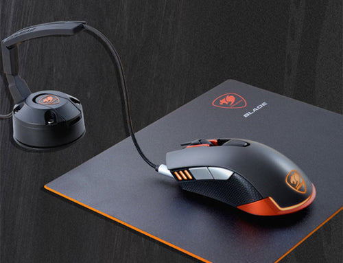 BowLift | Mouse Bungee with Vacuum Suction Pad, Flexible Mount and Cord Groove, for Smoother Cursor Movements