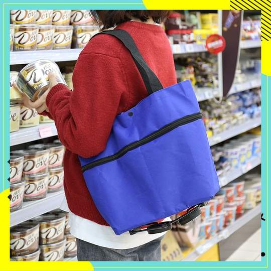 BowLift | 2 In 1 Folding Shopping Cart Tote Bag