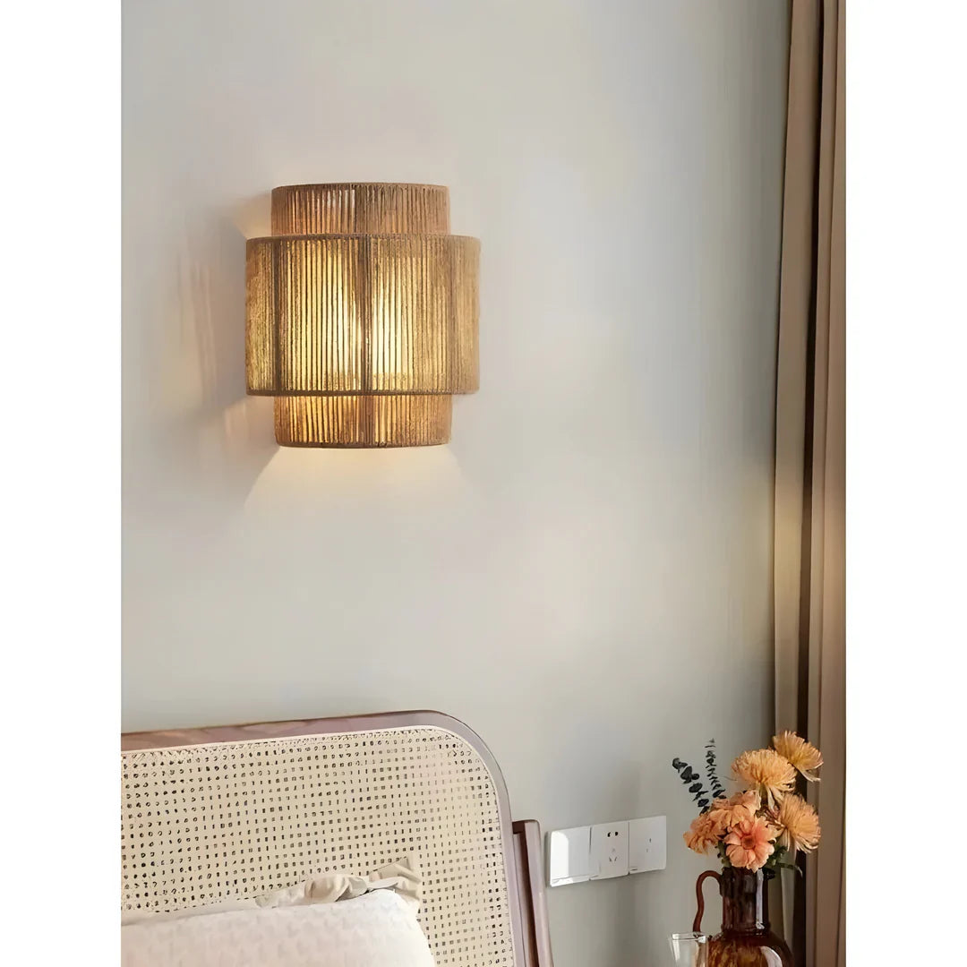 BowLift | Modern Braided Rattan Wall Lamp