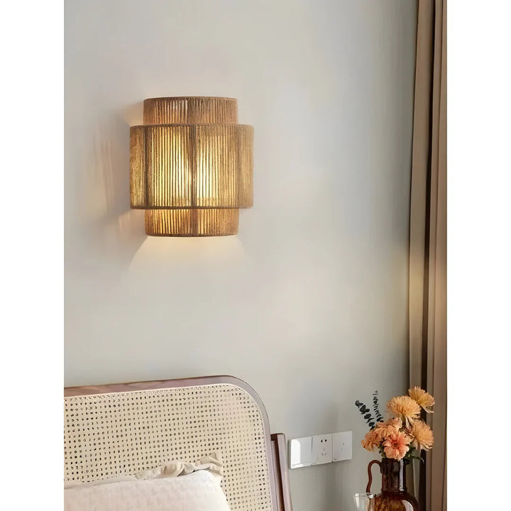 BowLift | Modern Braided Rattan Wall Lamp