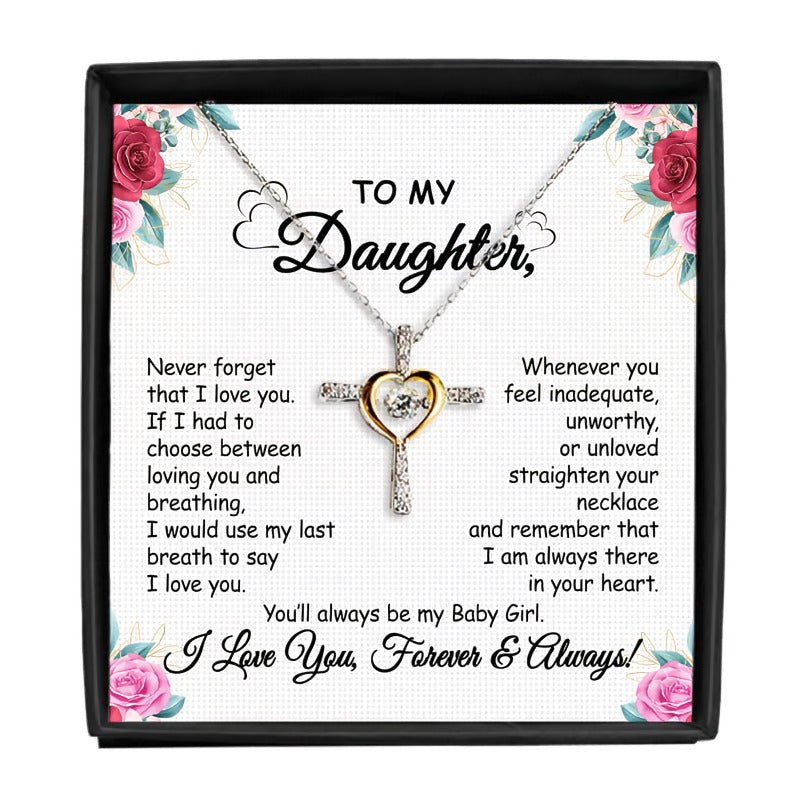 BowLift | Cross Dancing Necklace With Message Card Gift