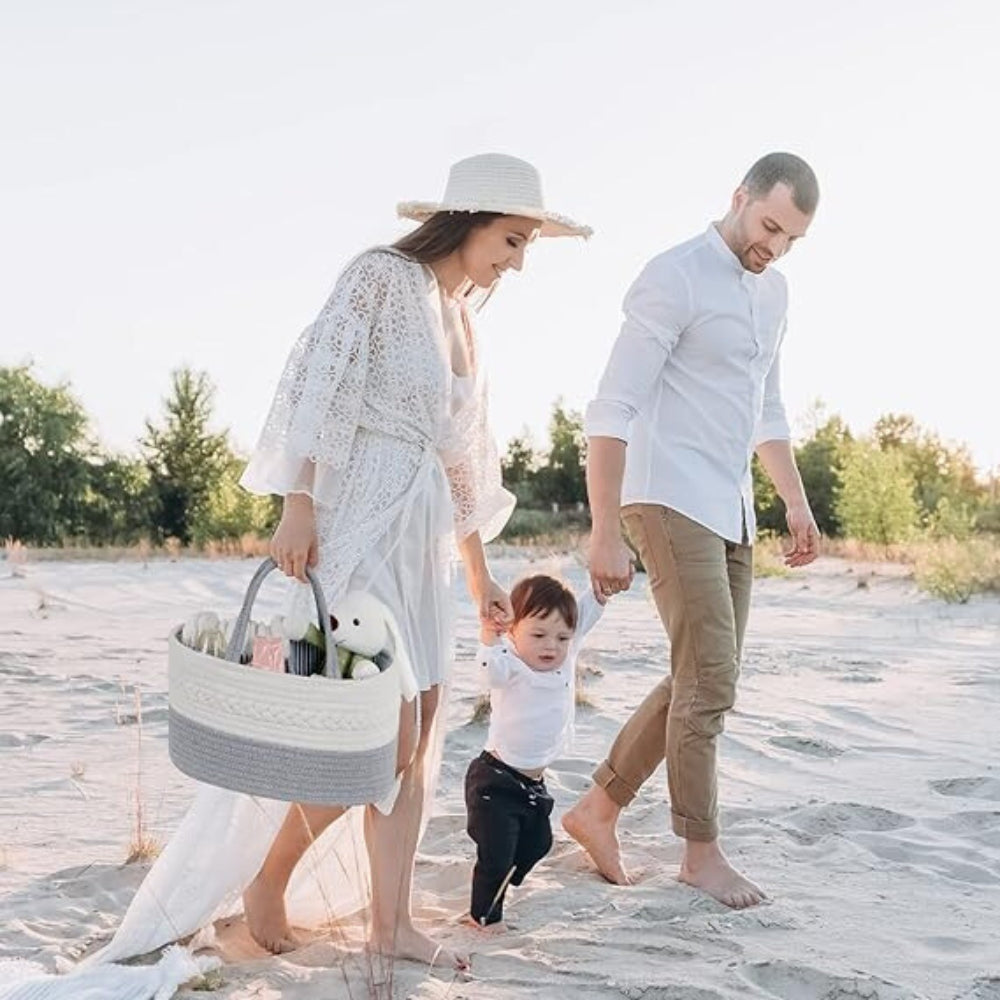 BowLift | Braided Grey Baby Essentials Organizer