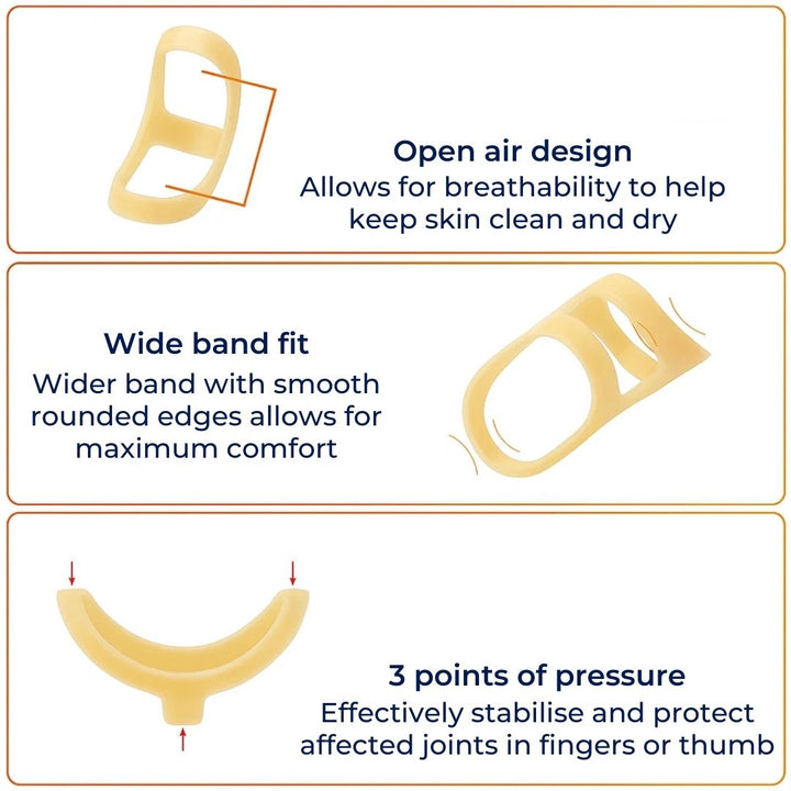 8 Ring Splint – Pain-Relief Stability – Waterproof Plastic – Daily Wear for Finger Strain Bowlift