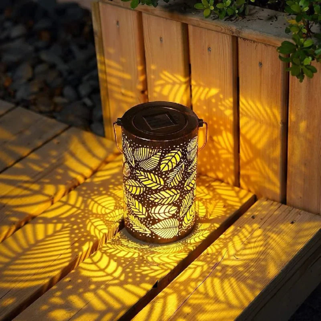 BowLift | Solar Outdoor Lamp with Leaf Pattern