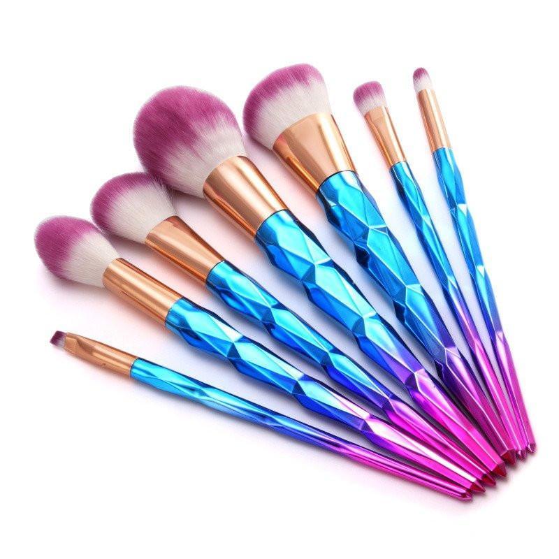 Rainbow Unicorn Brushes - 7 Piece Set | Bowlift