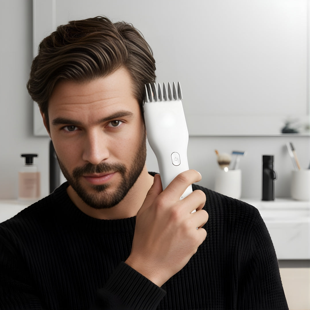 Rechargeable Freedom – Lightweight Ceramic Blade Design – Smooth Easy Trims for Men at Home or On the Go Bowlift