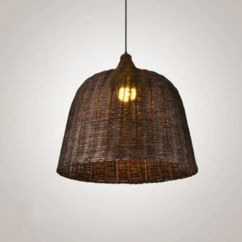 NatureGlow Pendant Lamp - Woven Reed and Bamboo Lighting | Bowlift