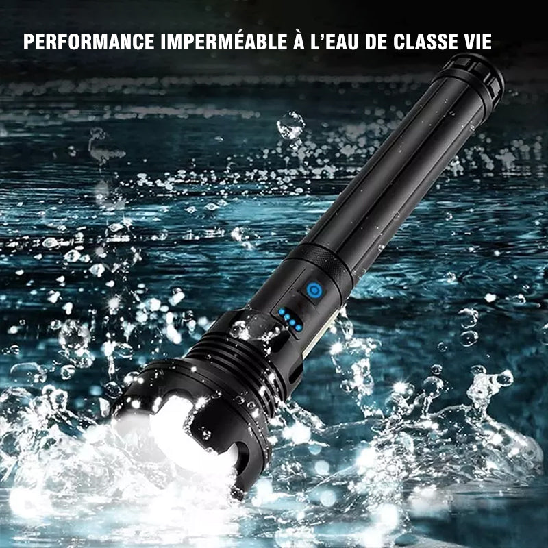 Tactical rechargeable laser LED flashlight | Bowlift