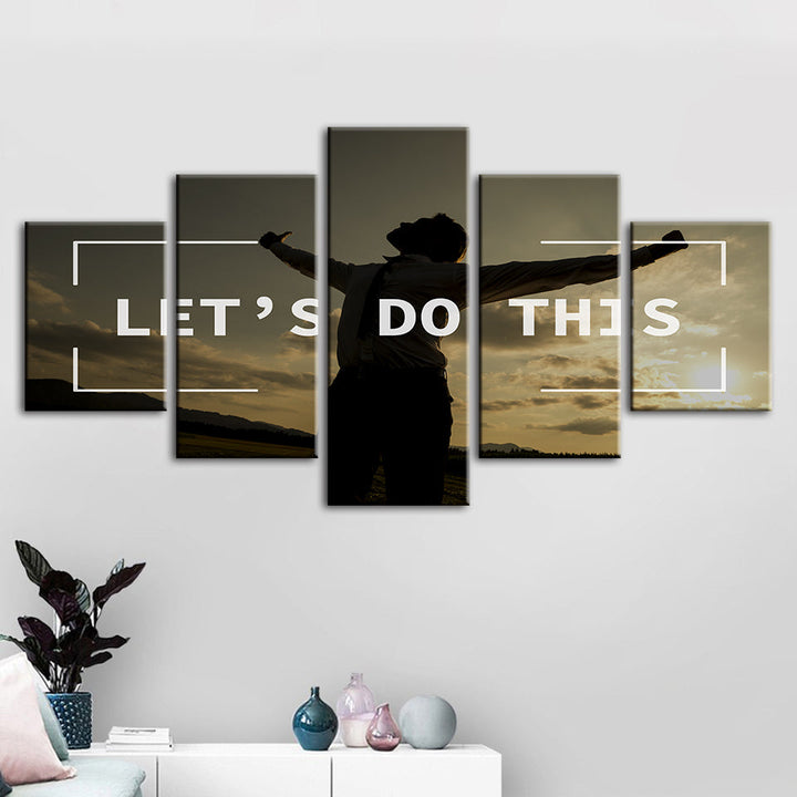Let's Do This 5 Piece - Canvas Wall Art Painting | Bowlift