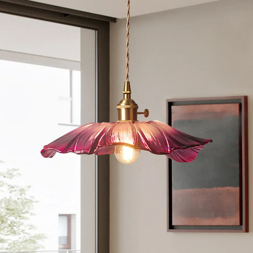 BowLift | Retro Lotus Glass Pendant Lamp