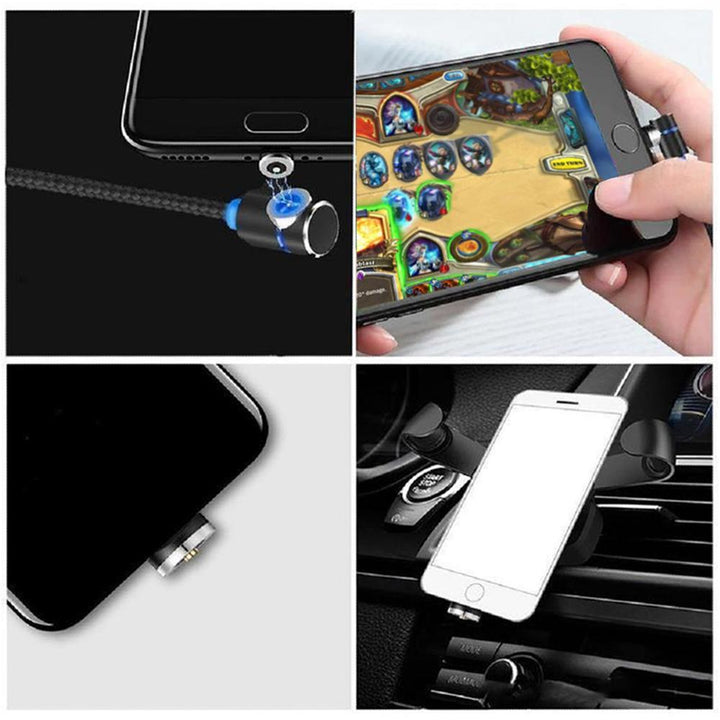 3 In 1 Magnetic Usb Charging Cable With Led Light | Bowlift