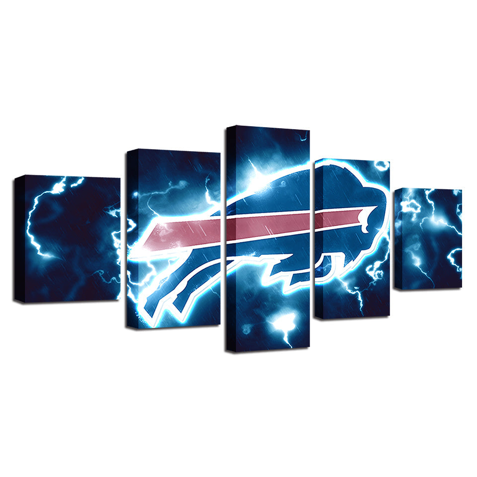 Rampaging Buffalo Bills 5 Piece - Canvas Wall Art Painting | Bowlift