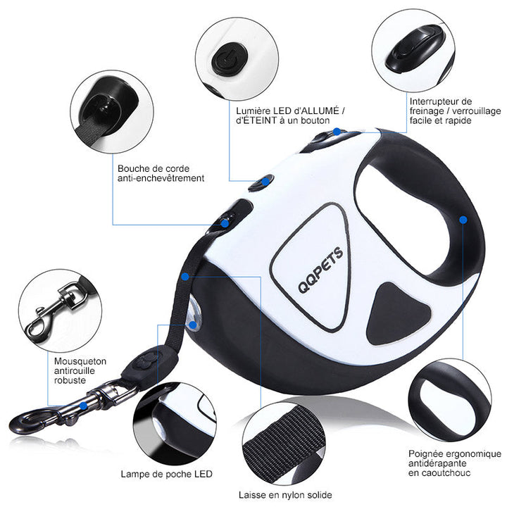 LED Leash for Pets retractable | Bowlift