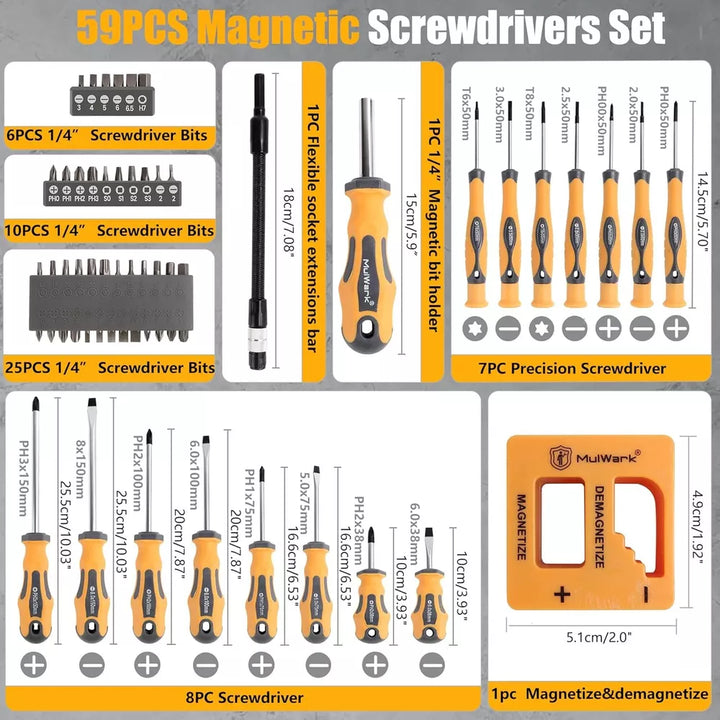 BowLift | Magnetic Screwdrivers Set with Case (43 PCS)