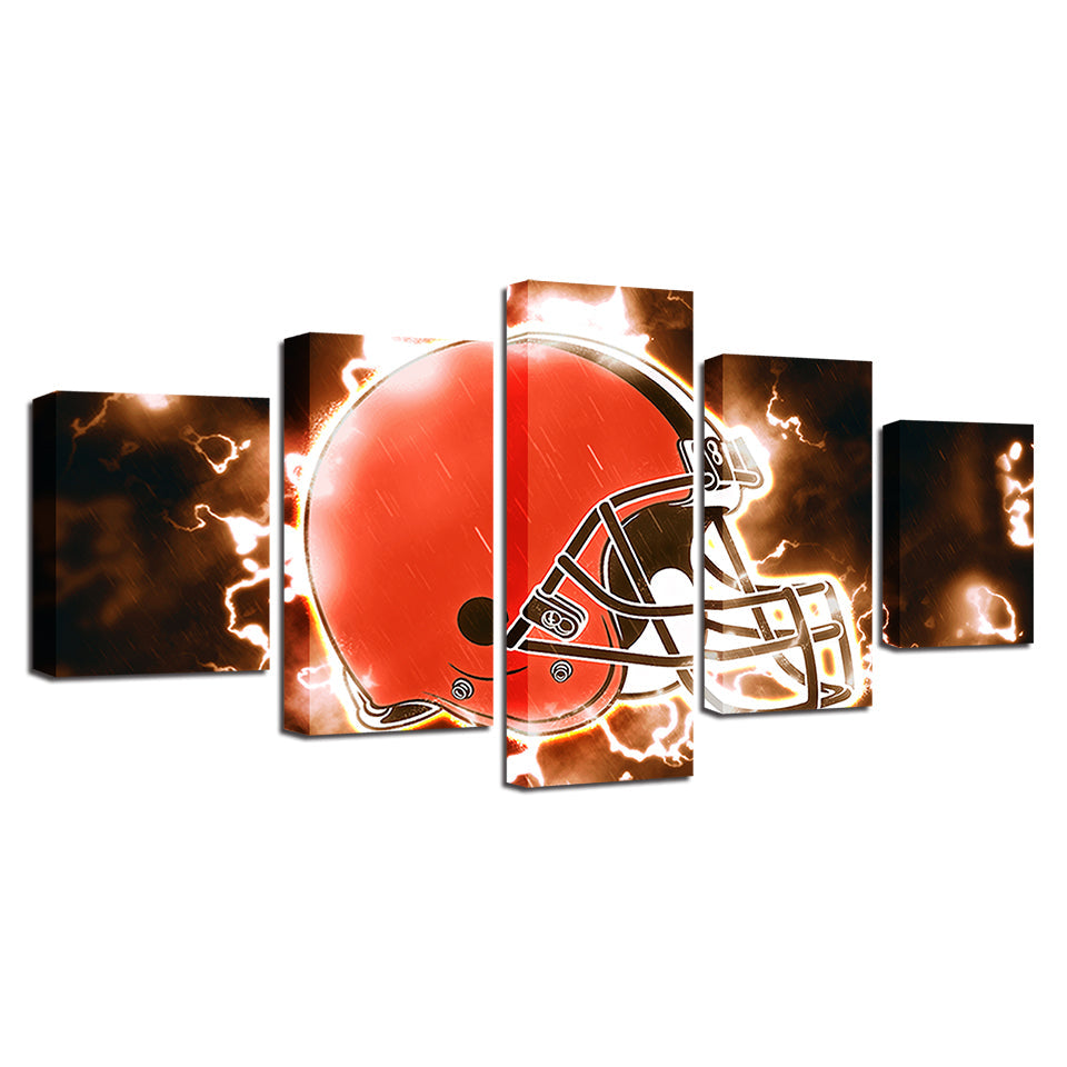 Cleveland Browns 5 Piece - Canvas Wall Art Painting | Bowlift