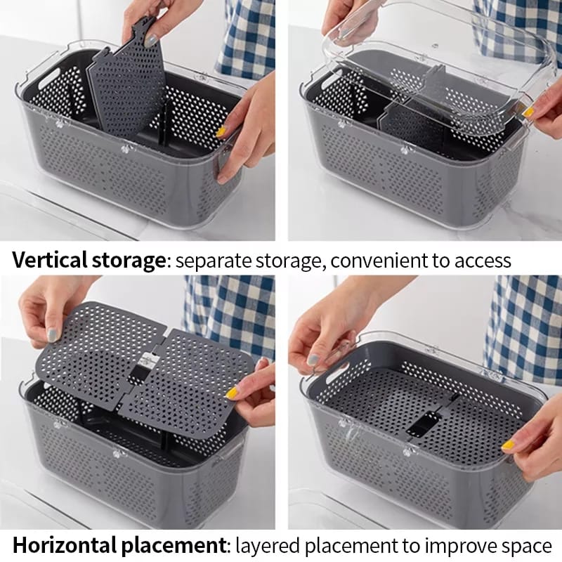 Vegetable Chopper Colander Basket Cutter Bowlift